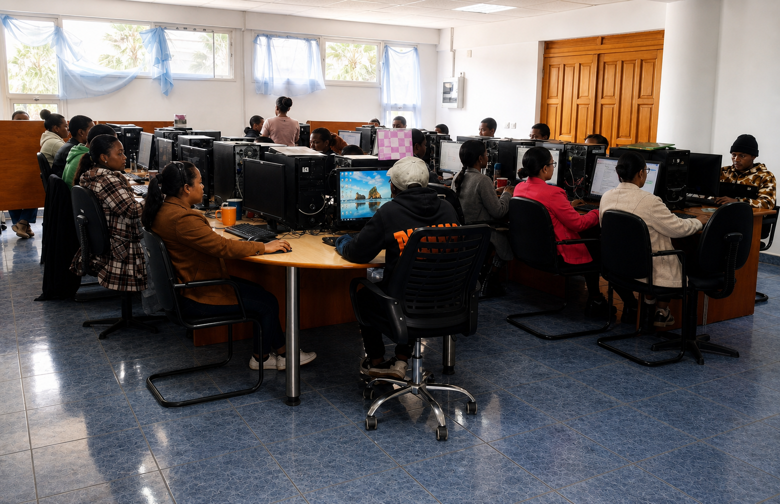 Equipe MAD ONJA en espace de production commerciale